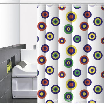 Waterproof Bathroom printed Shower Curtain O Rings
